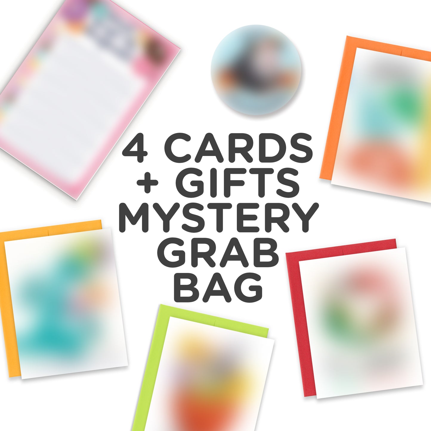 4 Mystery Greeting Card + Gifts Grab Bag