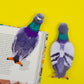 Pigeon Die-Cut Bookmark