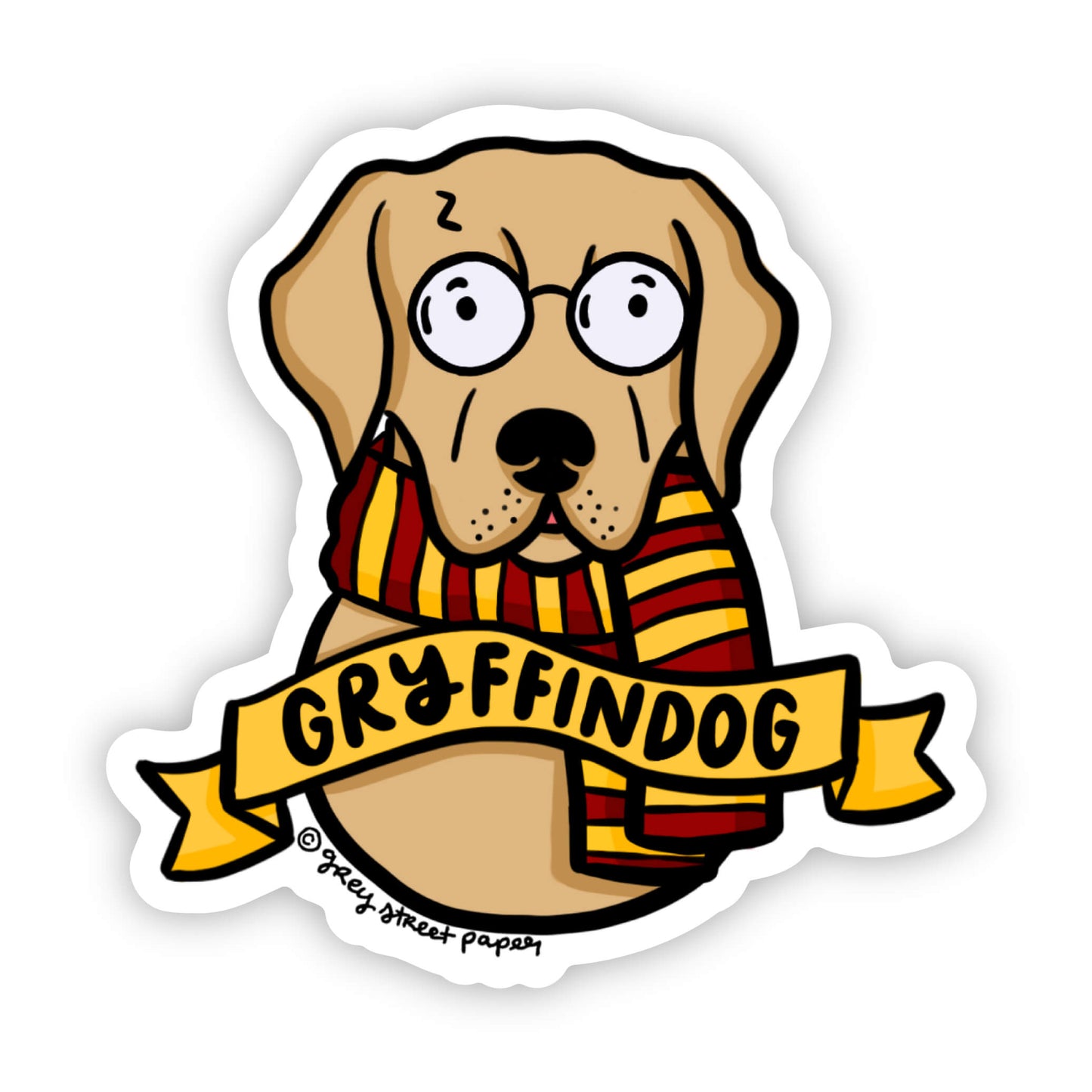 Magical Brave Dog Vinyl Sticker