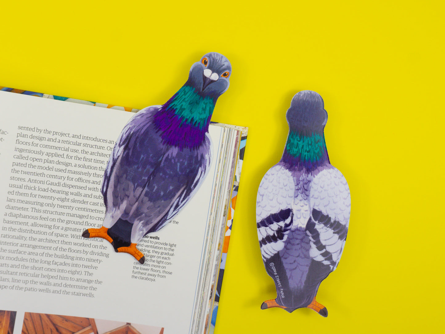 Pigeon Die-Cut Bookmark