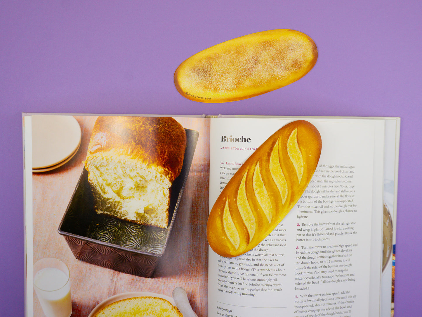 Bread Baguette Die-Cut Bookmark