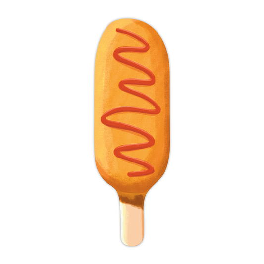 Corn Dog Die-Cut Bookmark