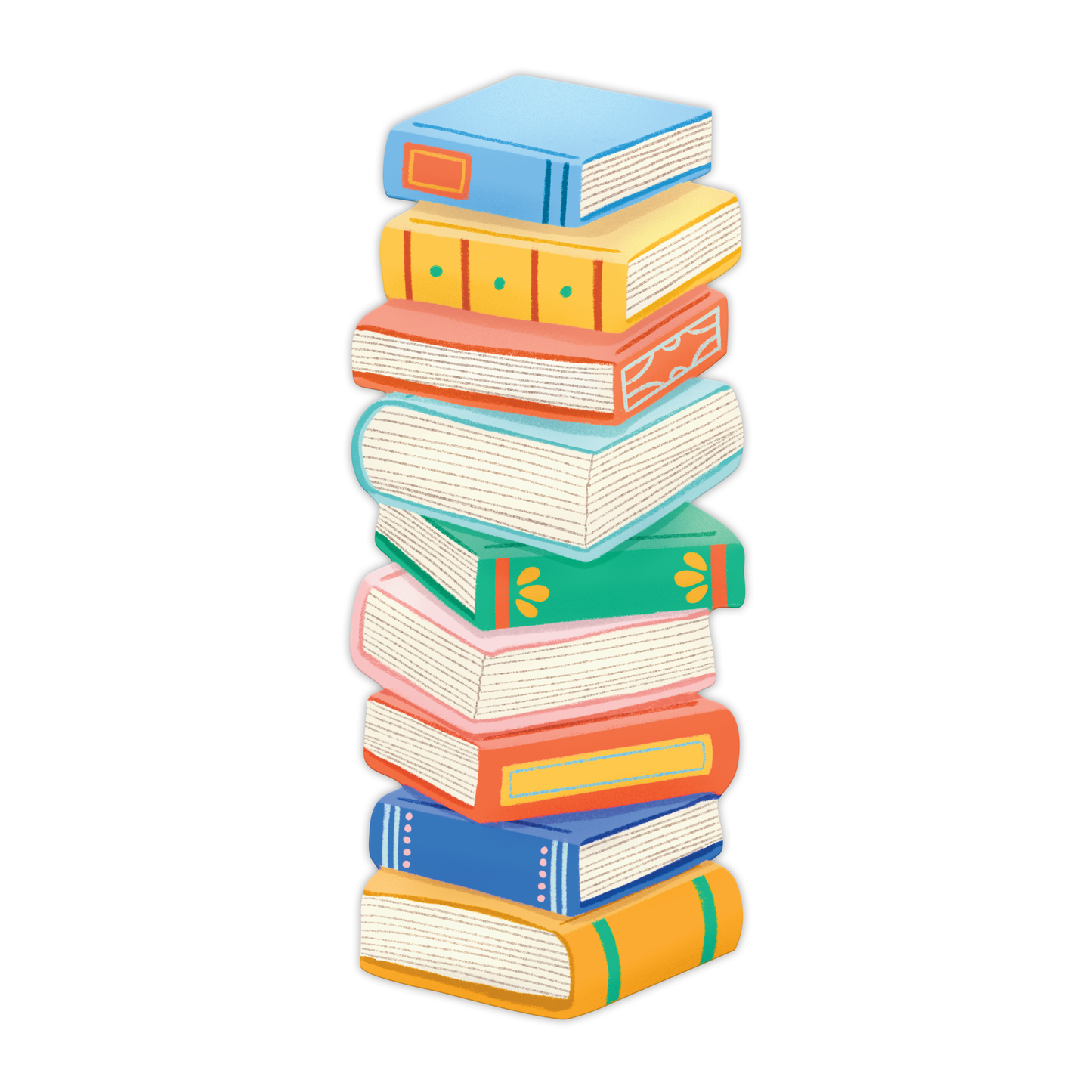 Book Stack Die-Cut Bookmark