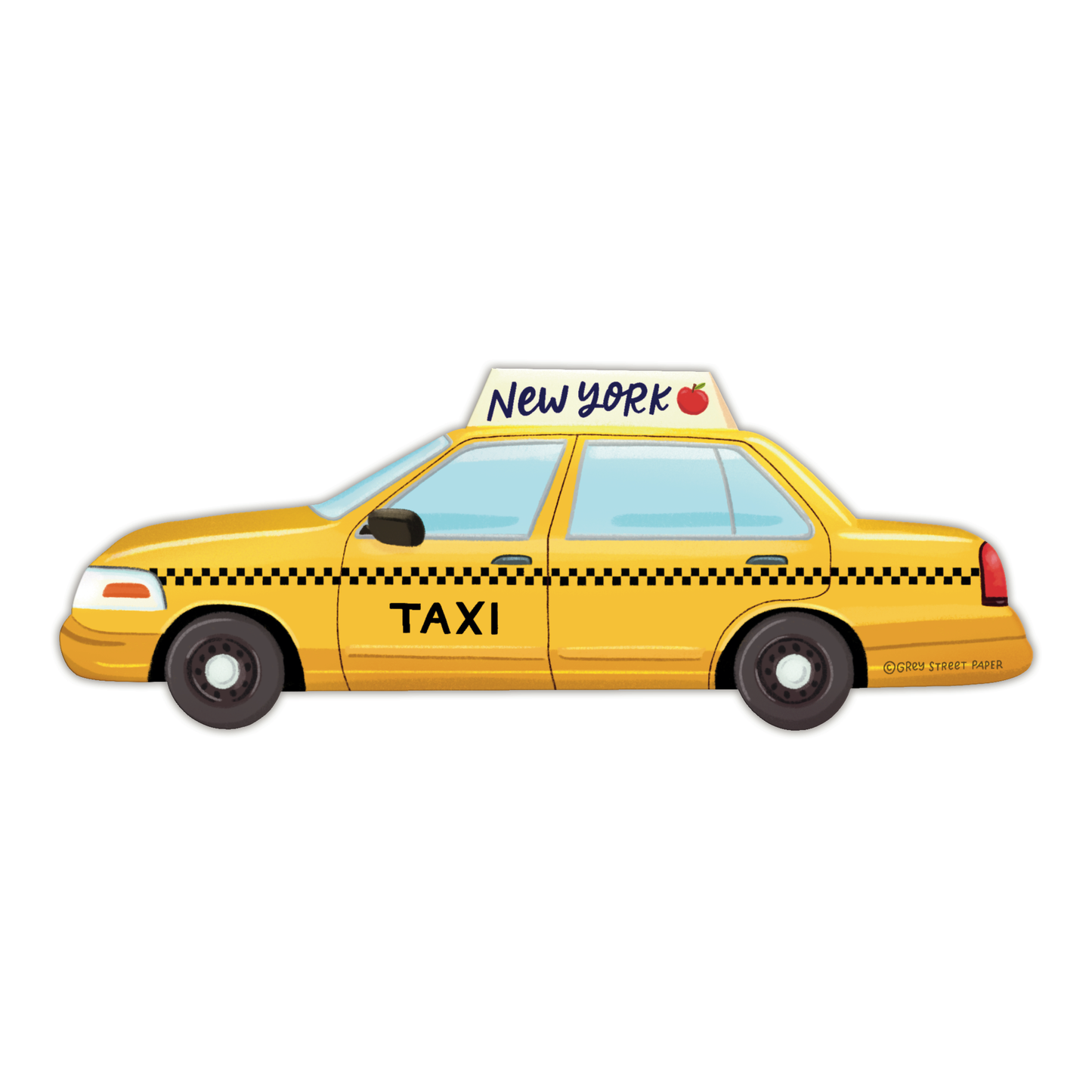 New York Taxi Die-Cut Bookmark