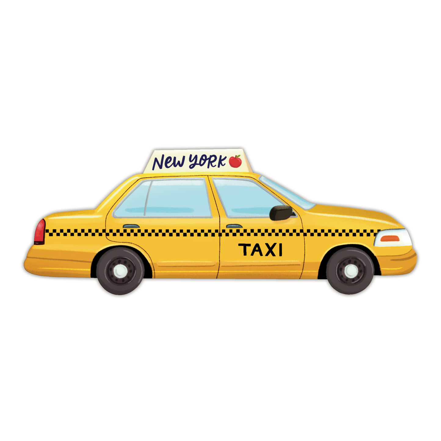 New York Taxi Die-Cut Bookmark