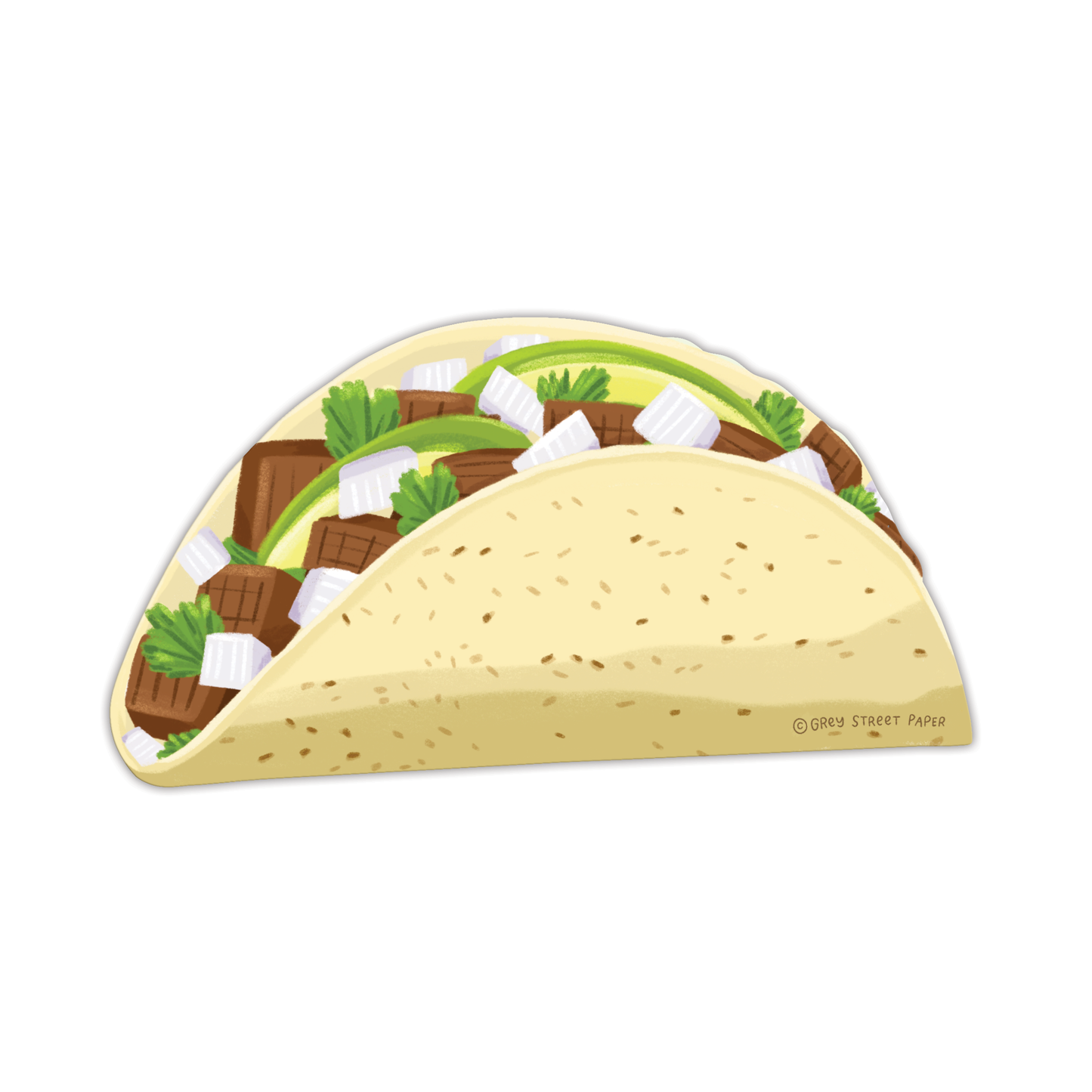 Taco Die-Cut Bookmark