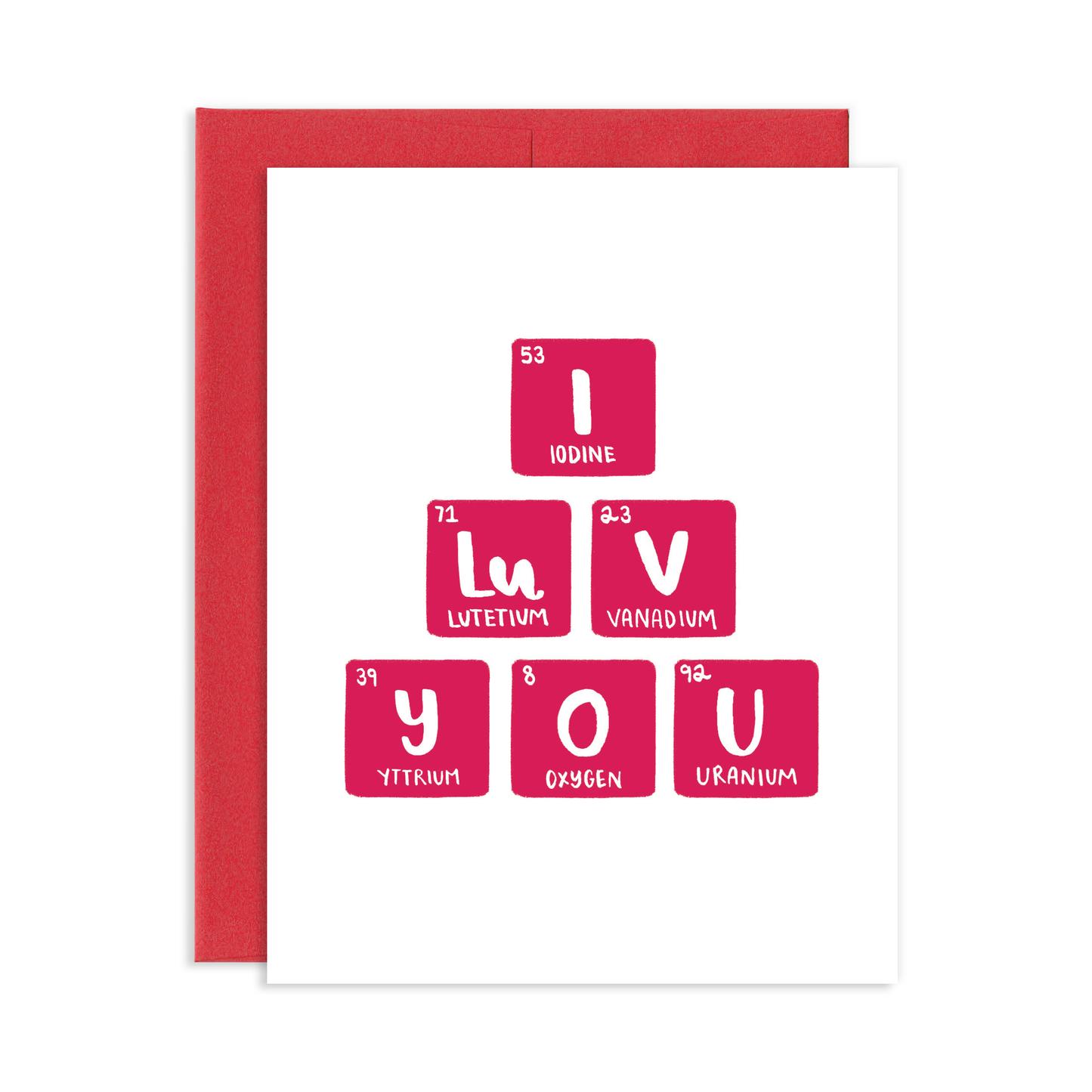 I Love You Periodic Table Greeting Card