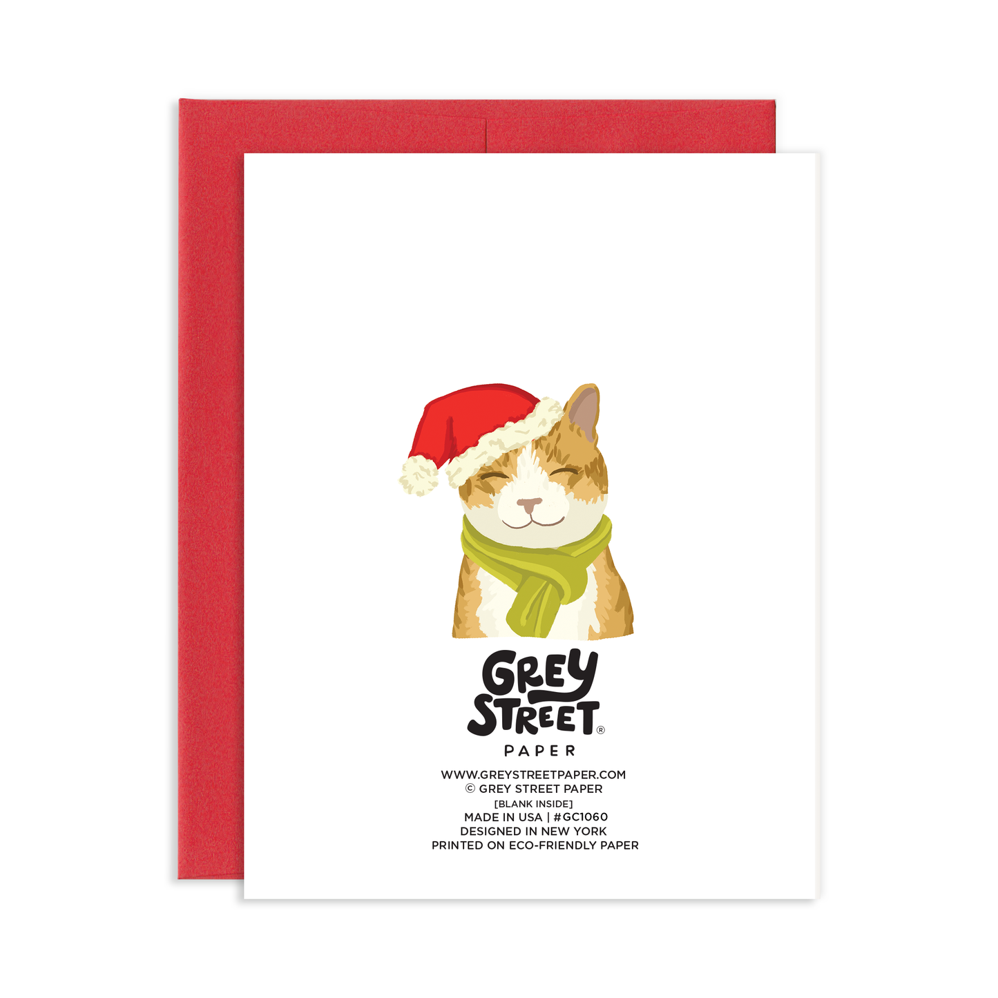 Meowy Christmas Cute Cat Greeting Card