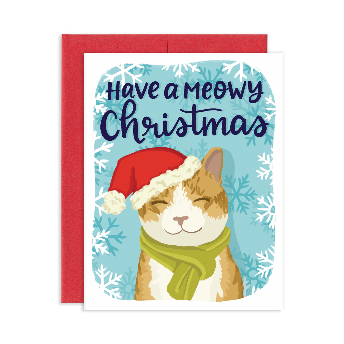 Meowy Christmas Cute Cat Greeting Card