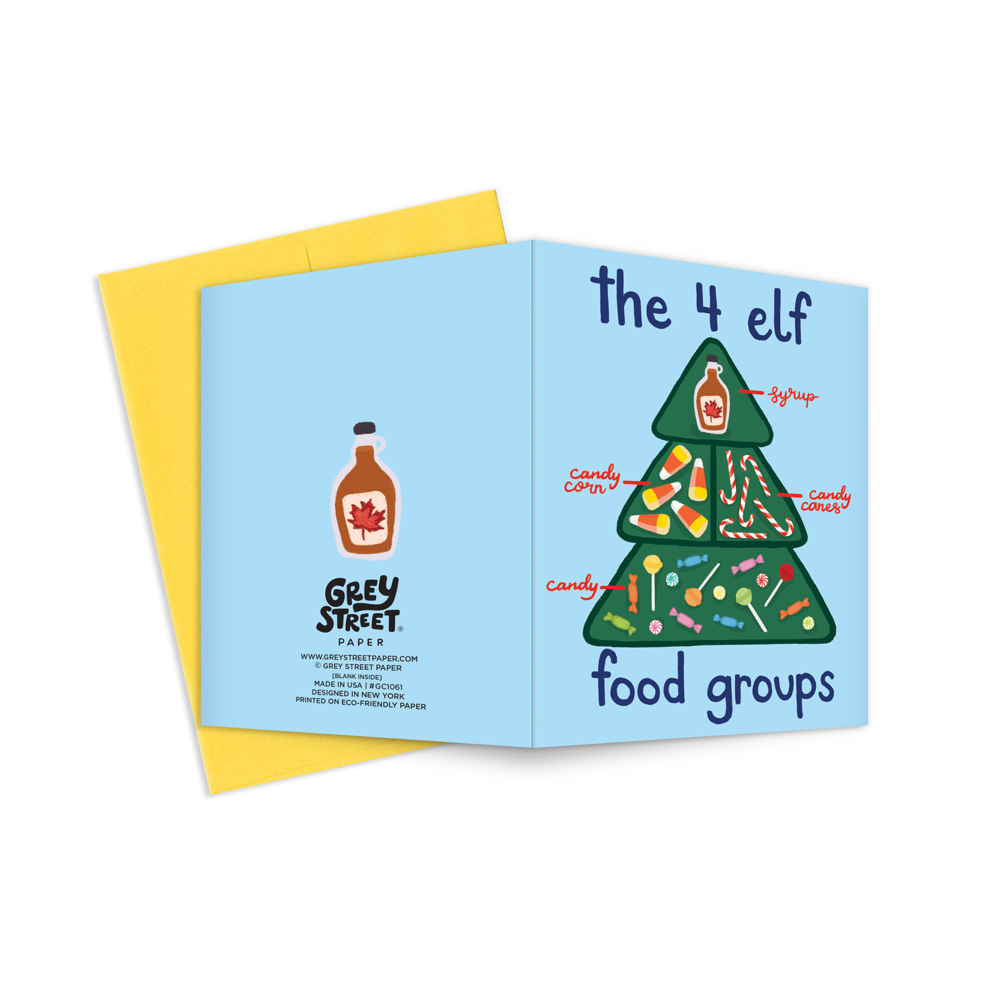 Elf Food Groups Greeting Card