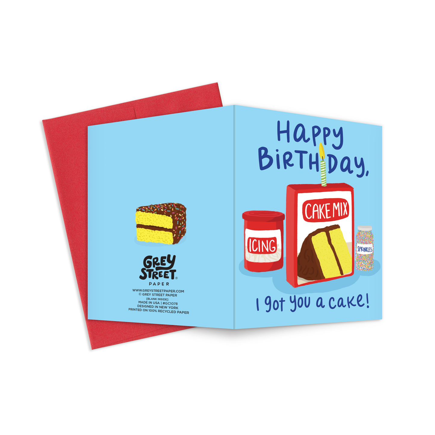 Boxed Cake Birthday Greeting Card