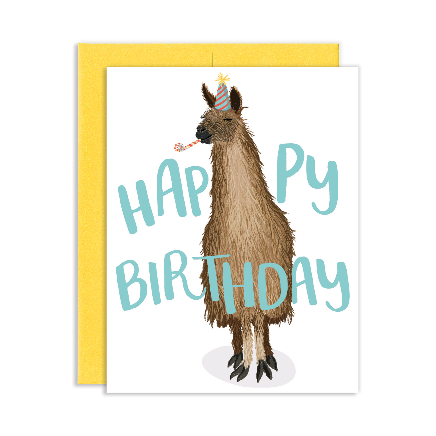 Llama Happy Birthday Greeting Card
