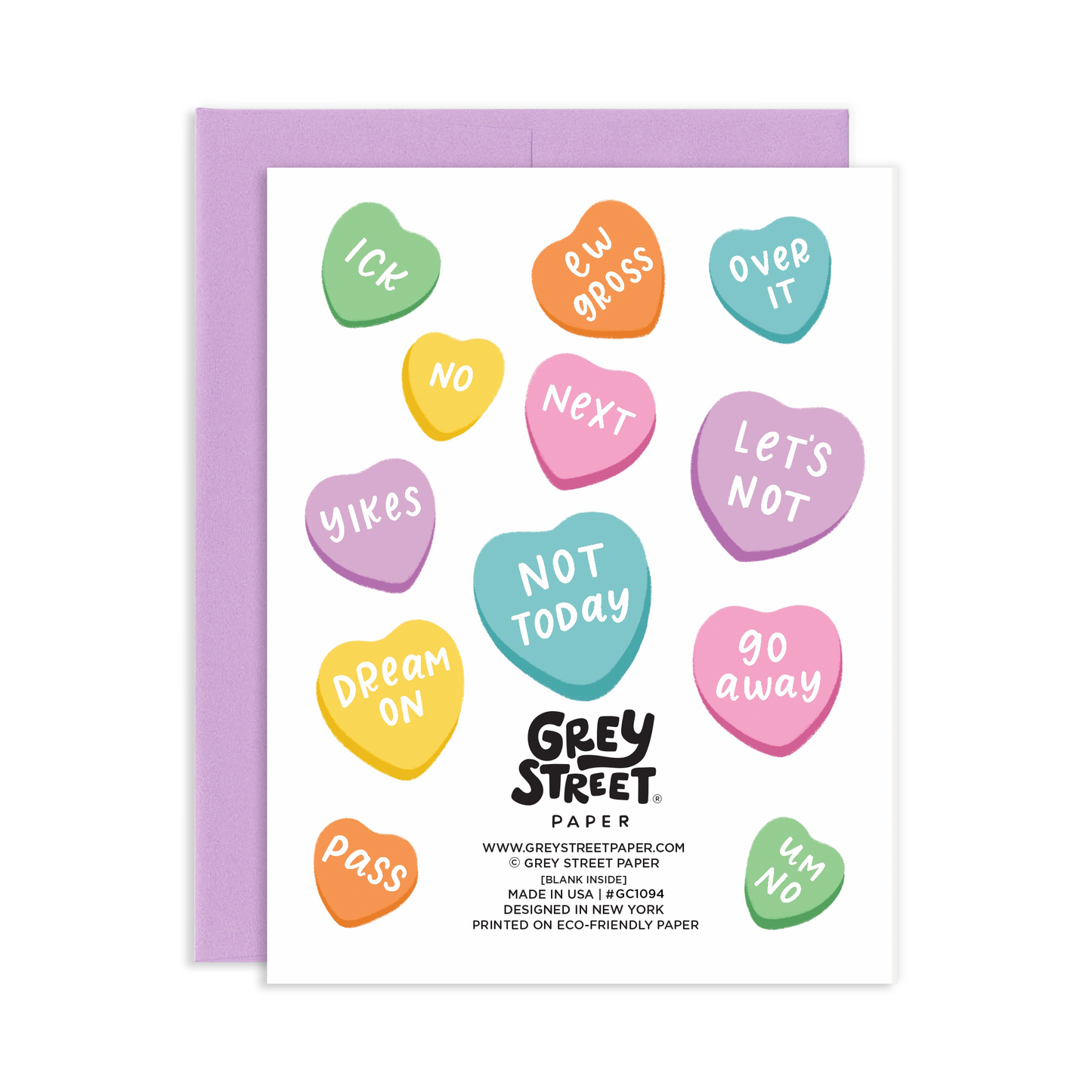 Anti-Valentines Hearts Greeting Card