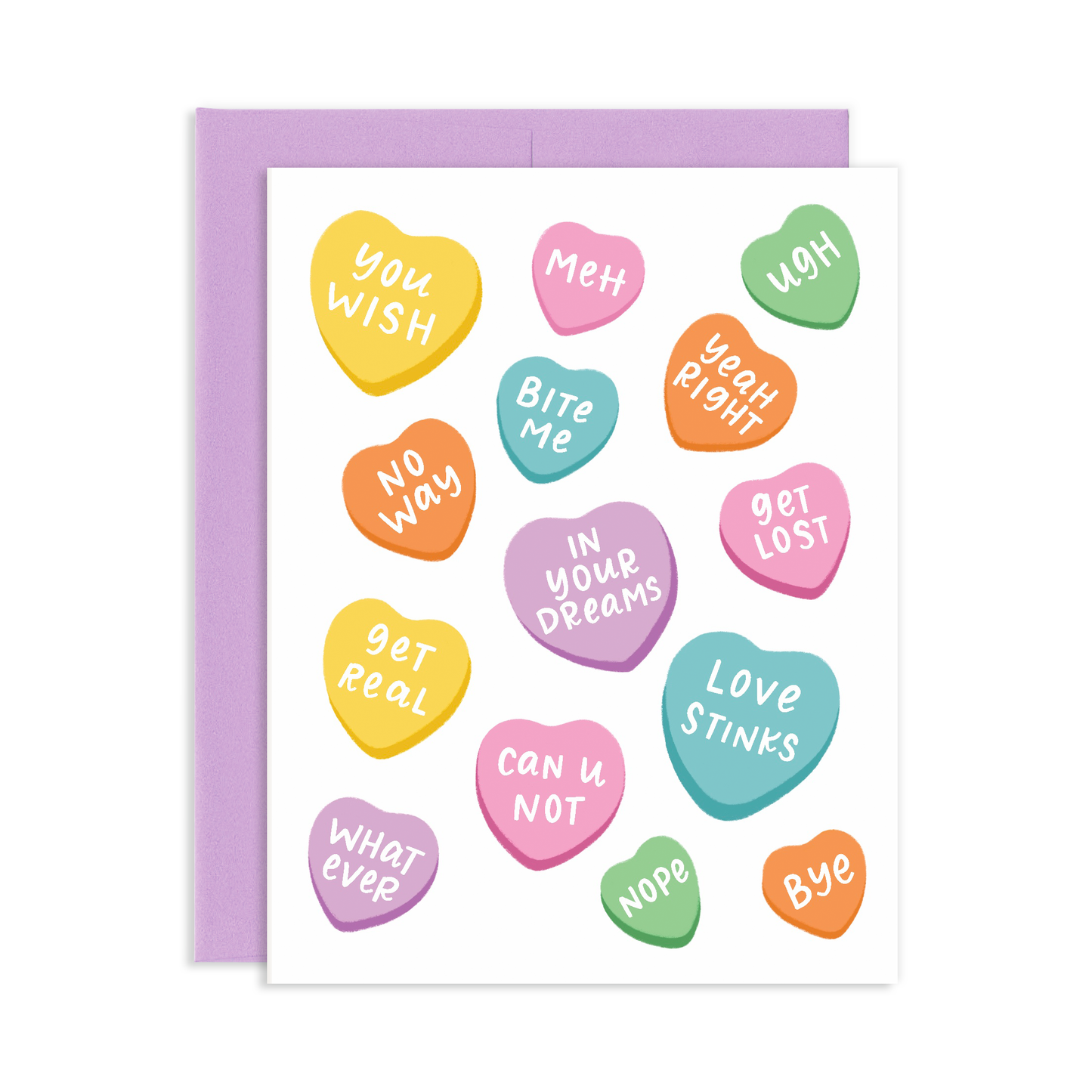 Anti-Valentines Hearts Greeting Card