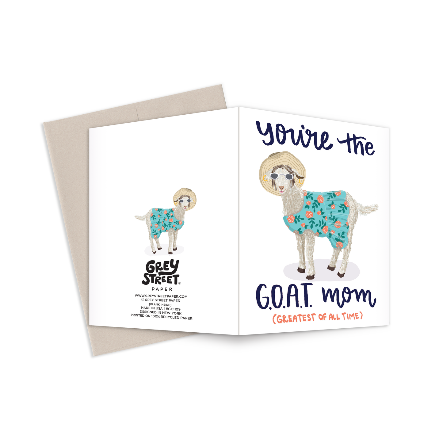 GOAT Mom Mother's Day Greeting Card