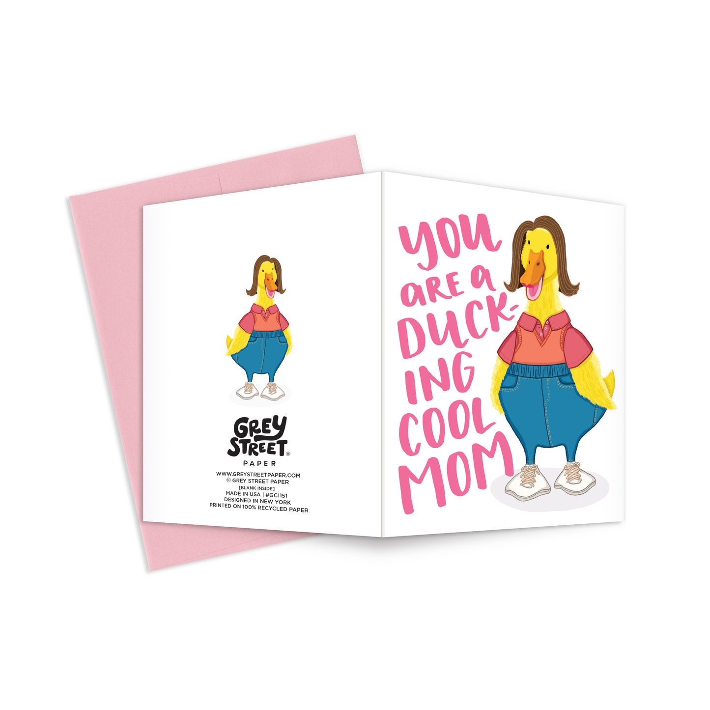 Cool Duck Mom Greeting Card