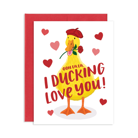 I Ducking Love You Duck Greeting Card
