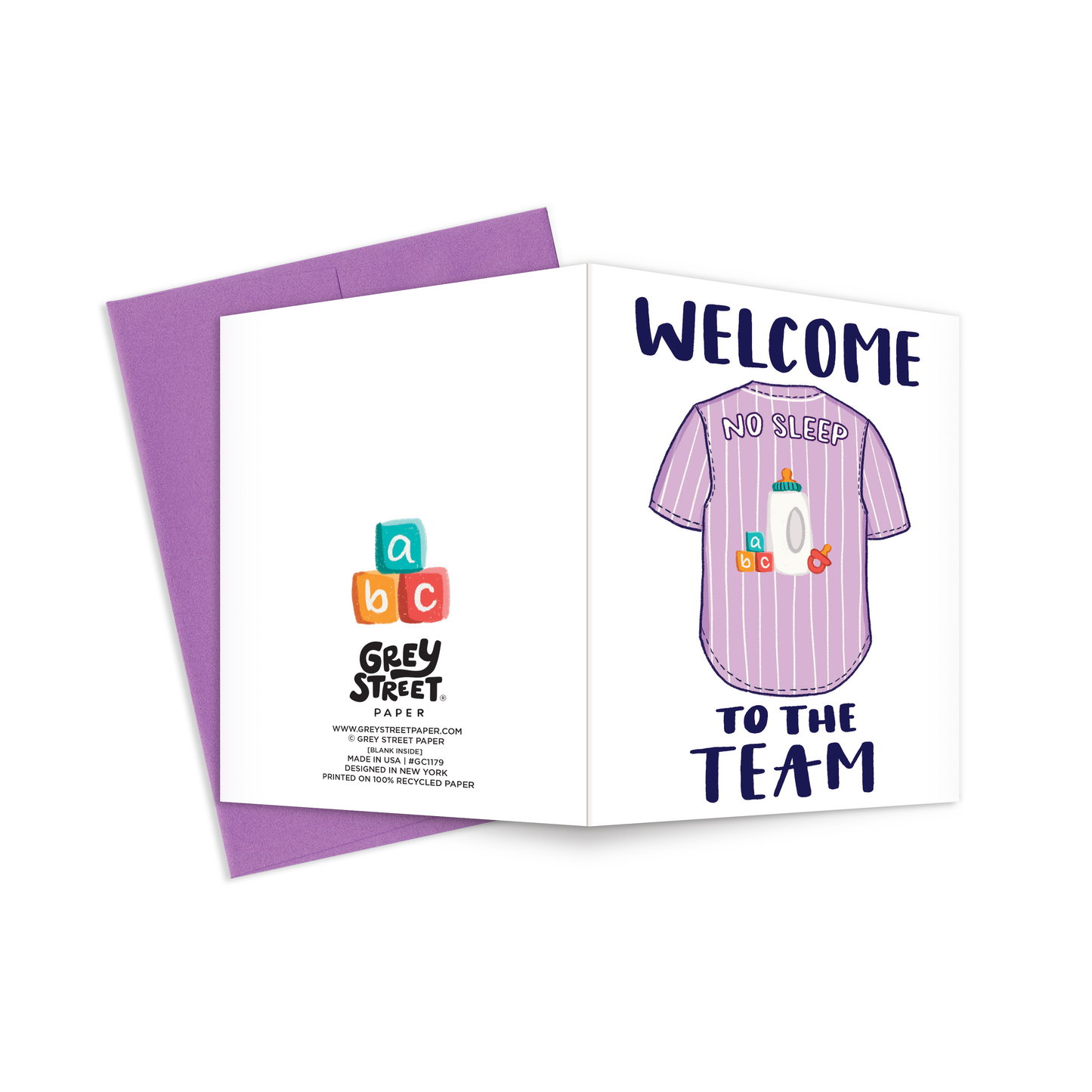 Team No Sleep Baby Greeting Card