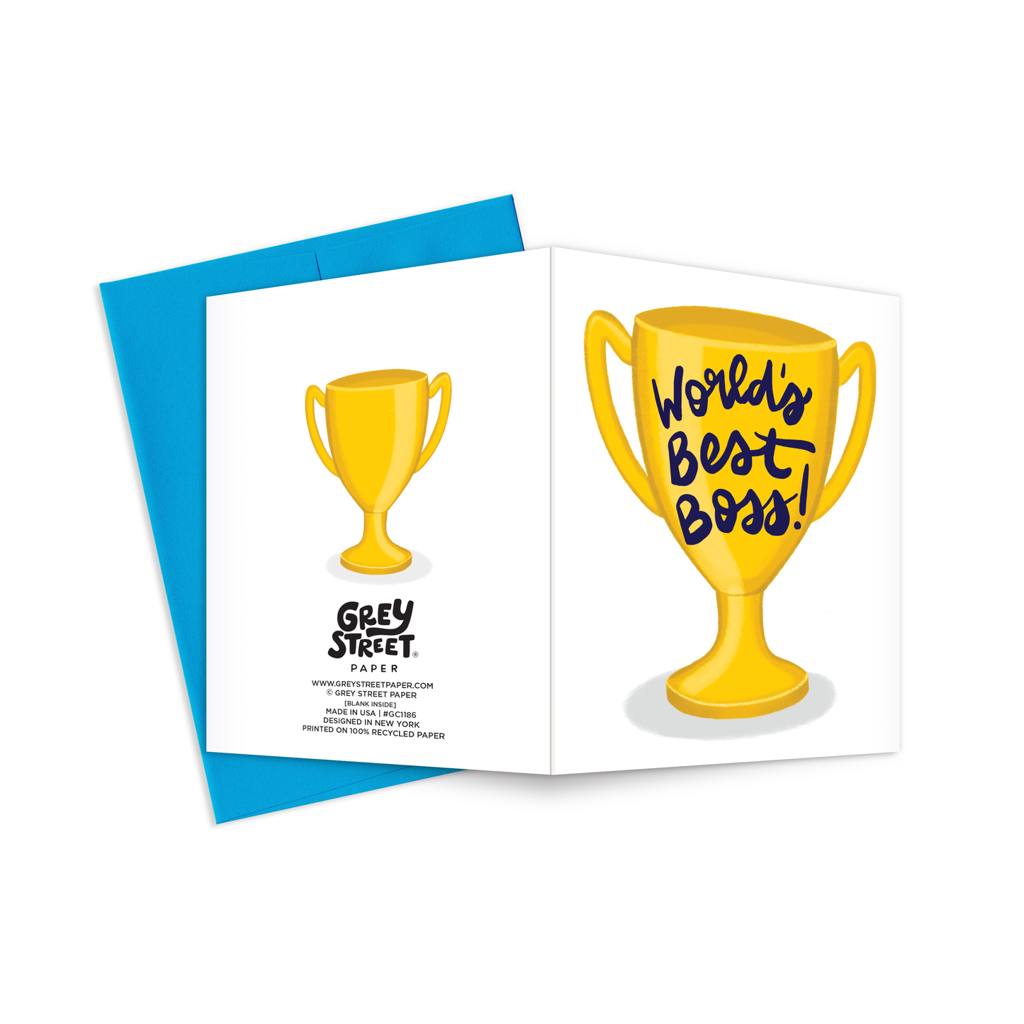 Best Boss Trophy Greeting Card