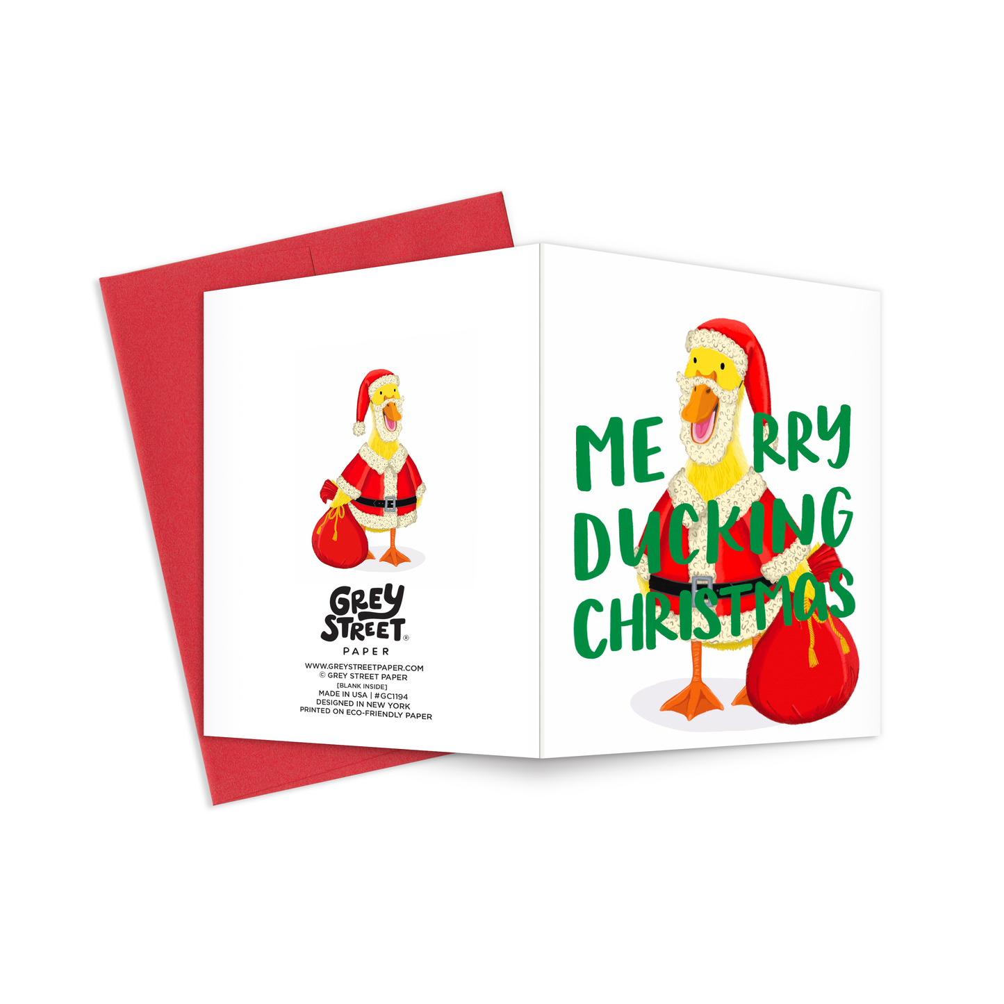 Ducking Christmas Greeting Card