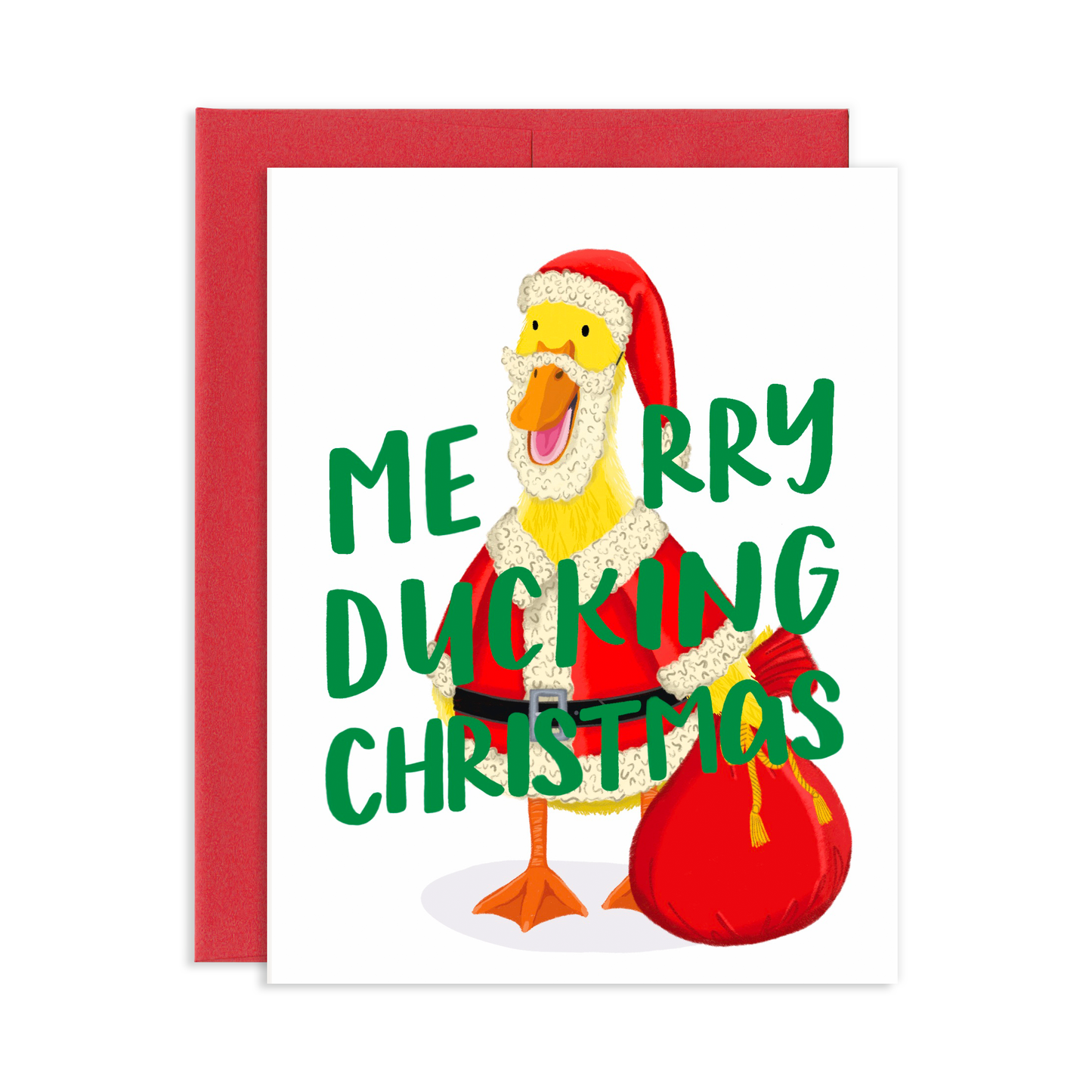 Ducking Christmas Greeting Card