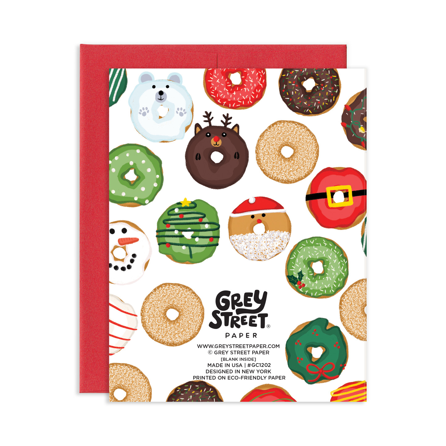 Holiday Donuts Christmas Greeting Card