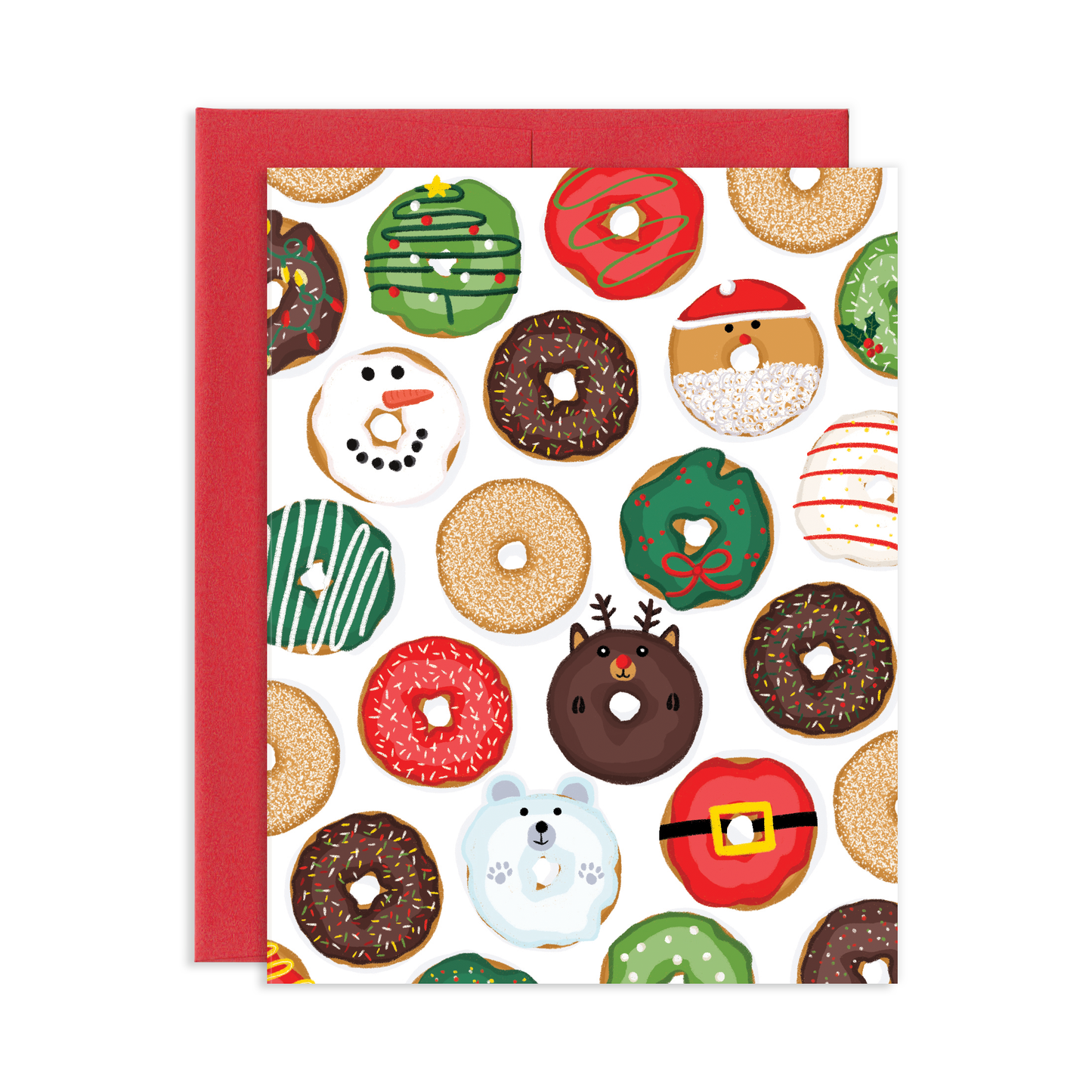 Holiday Donuts Christmas Greeting Card