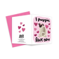 Puggin Love Dog Greeting Card