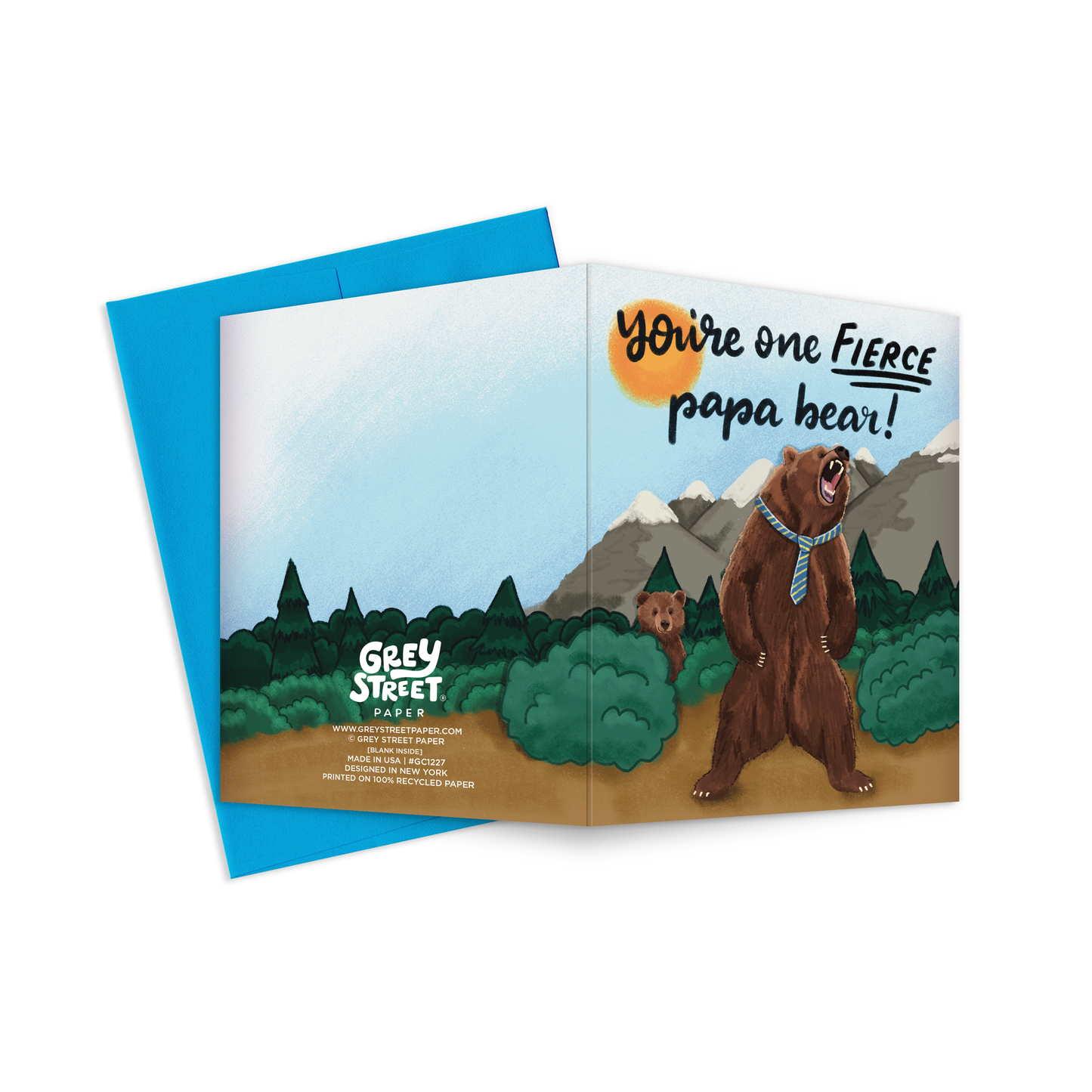 Fierce Papa Bear Greeting Card