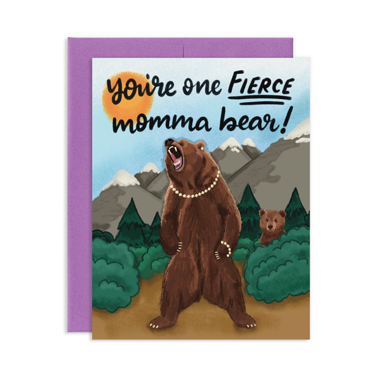 Fierce Momma Bear Mother's Day Greeting Card