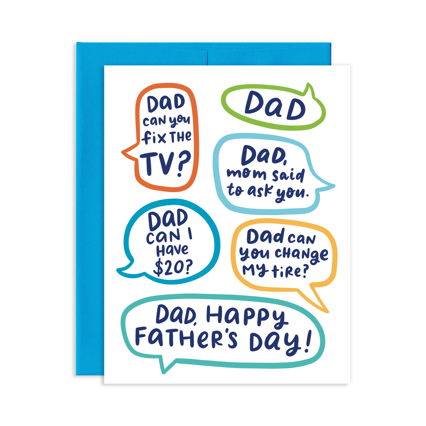 Dad Talk Bubbles Greeting Card