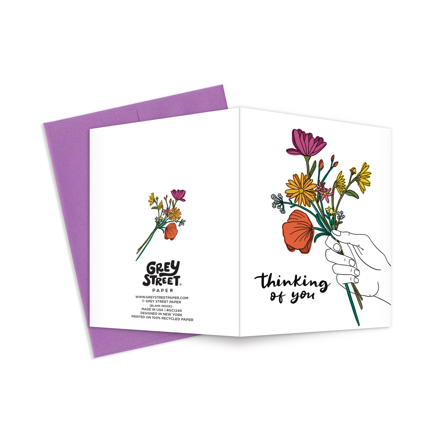 Thinking Of You Floral Greeting Card