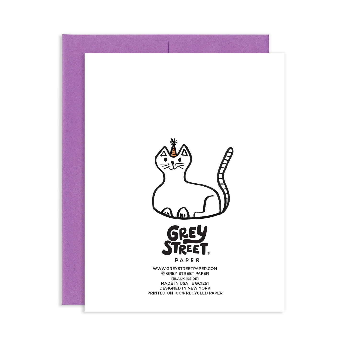 Party Hat Cat Greeting Card