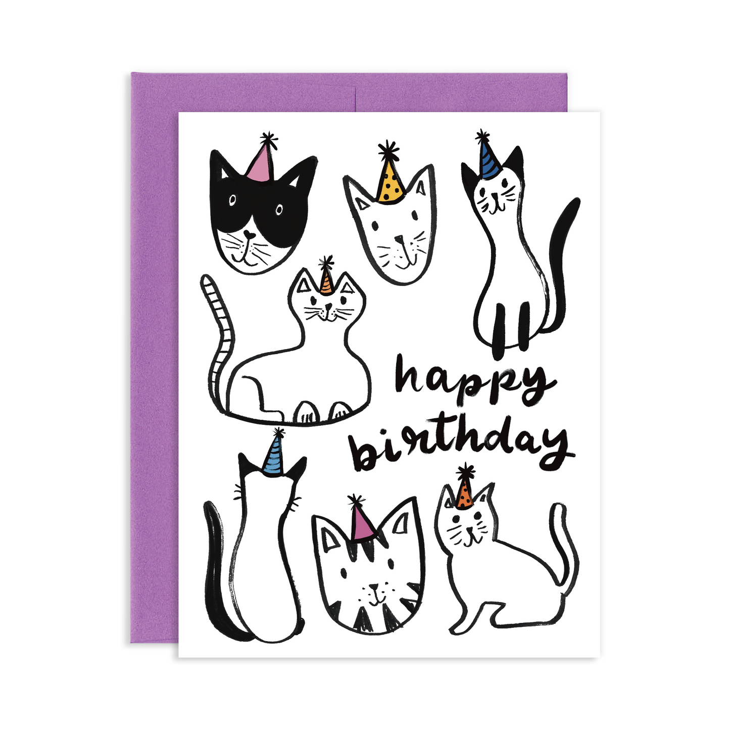 Party Hat Cat Greeting Card