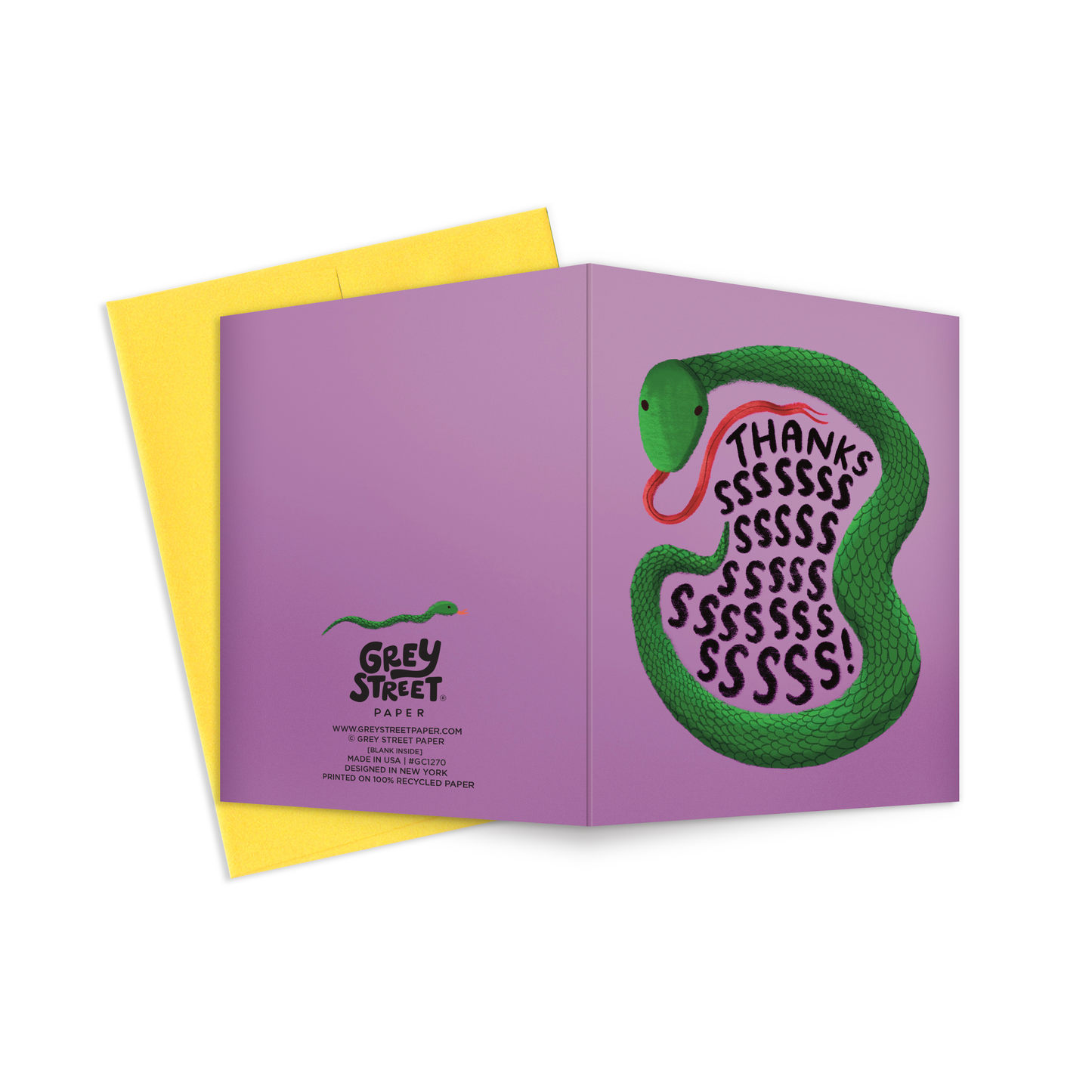 Thanks Snake Greeting Card