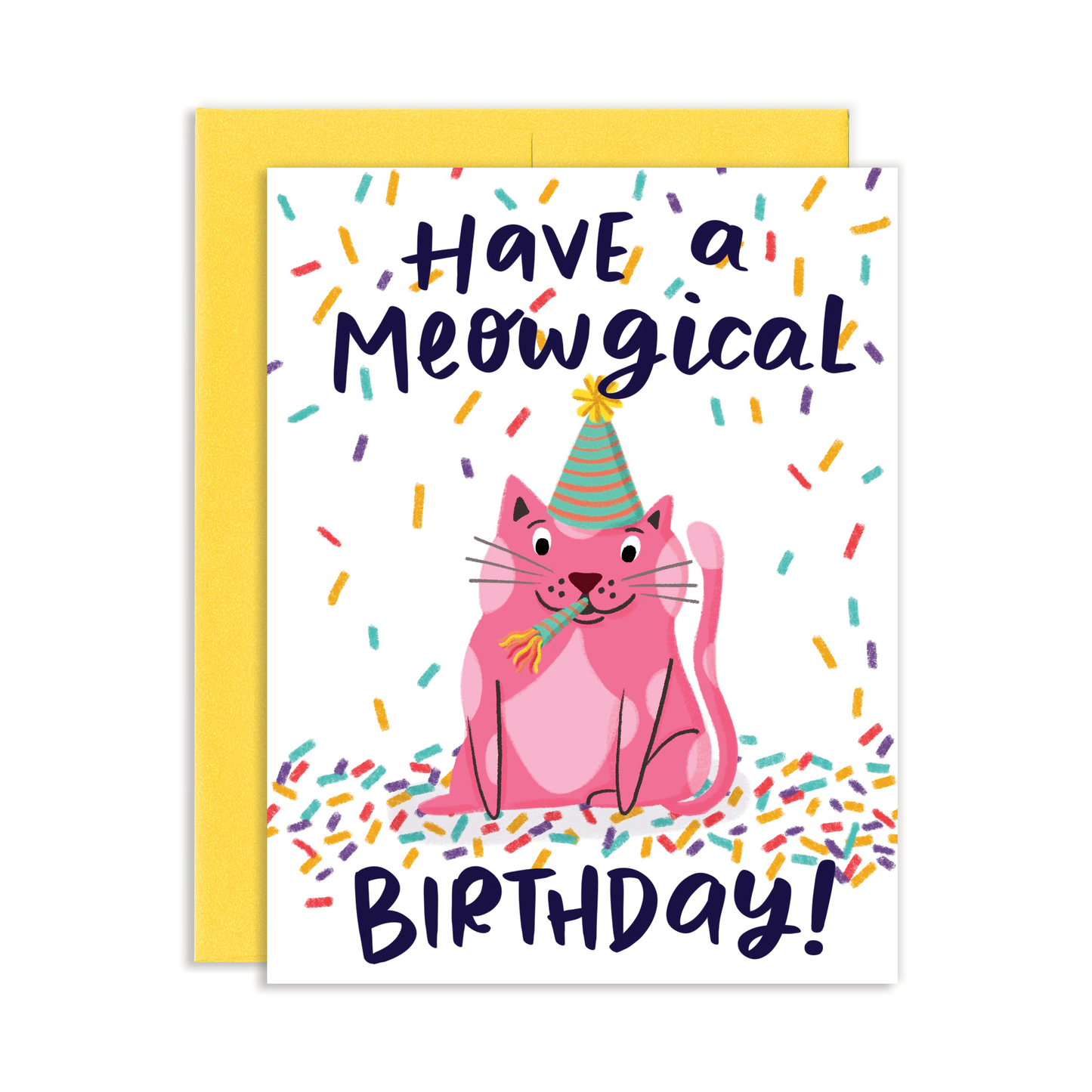 Meowgical Cat Birthday Greeting Card