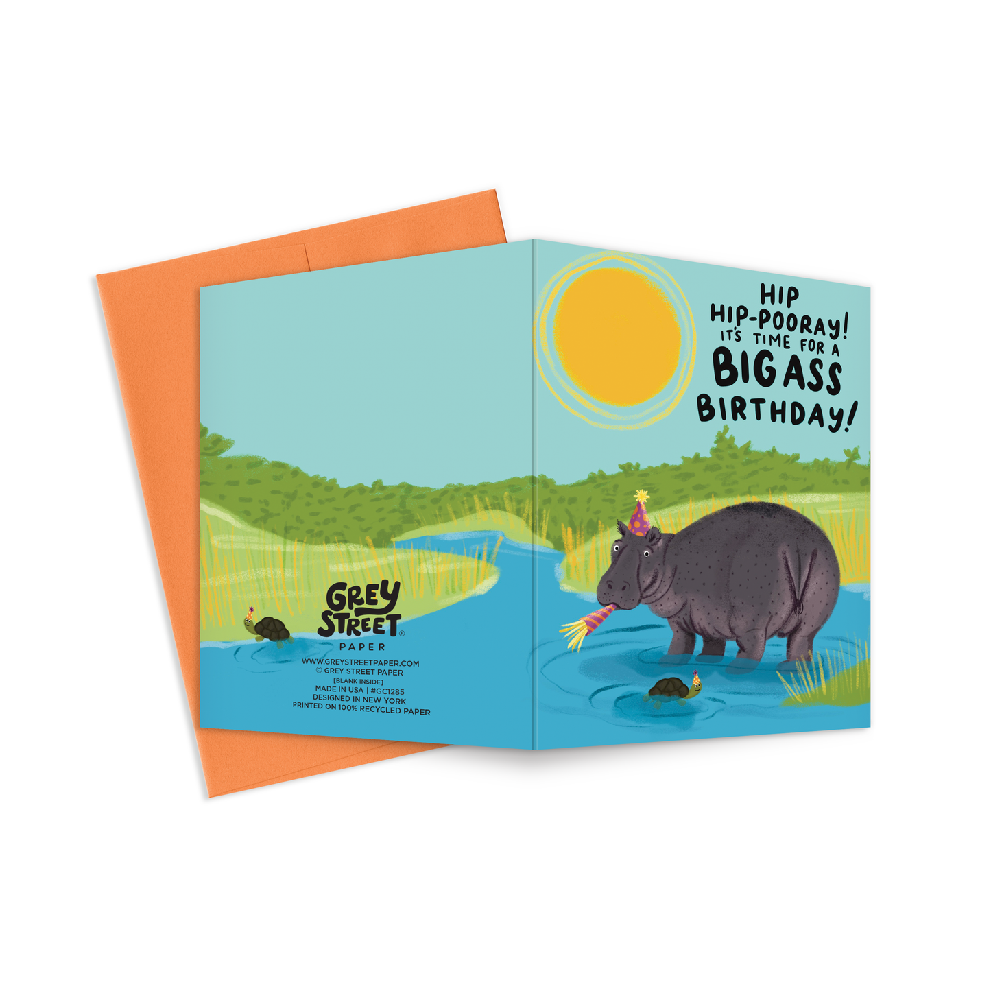 Hippo Big Ass Birthday Greeting Card