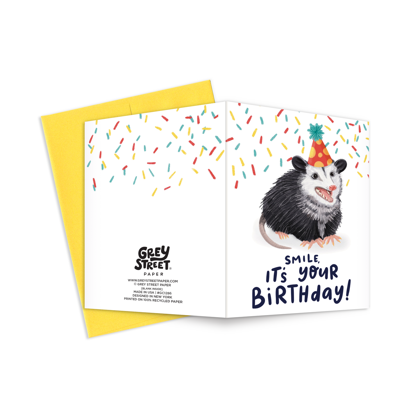 Opossum Birthday Greeting Card