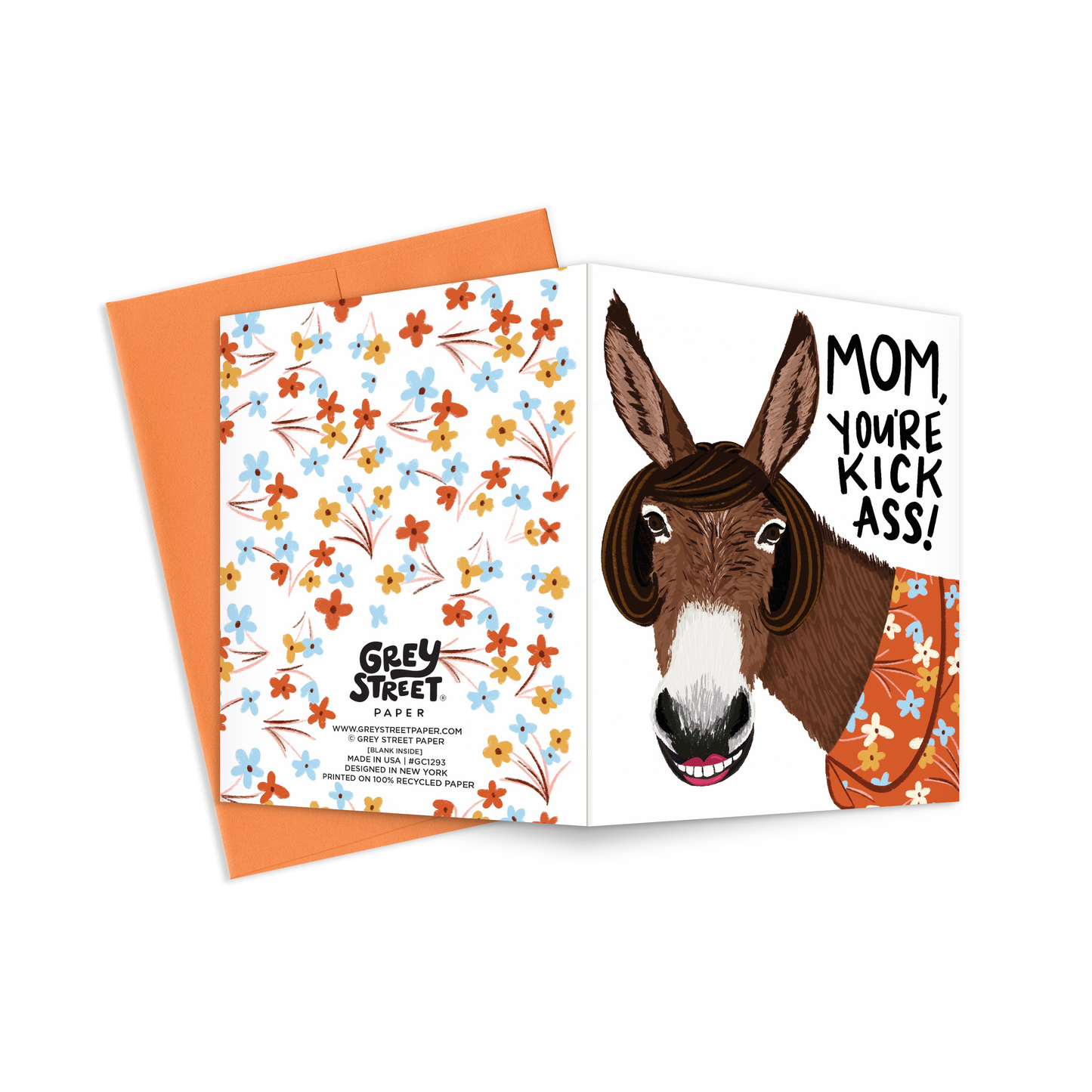 Kick Ass Donkey Mom Greeting Card