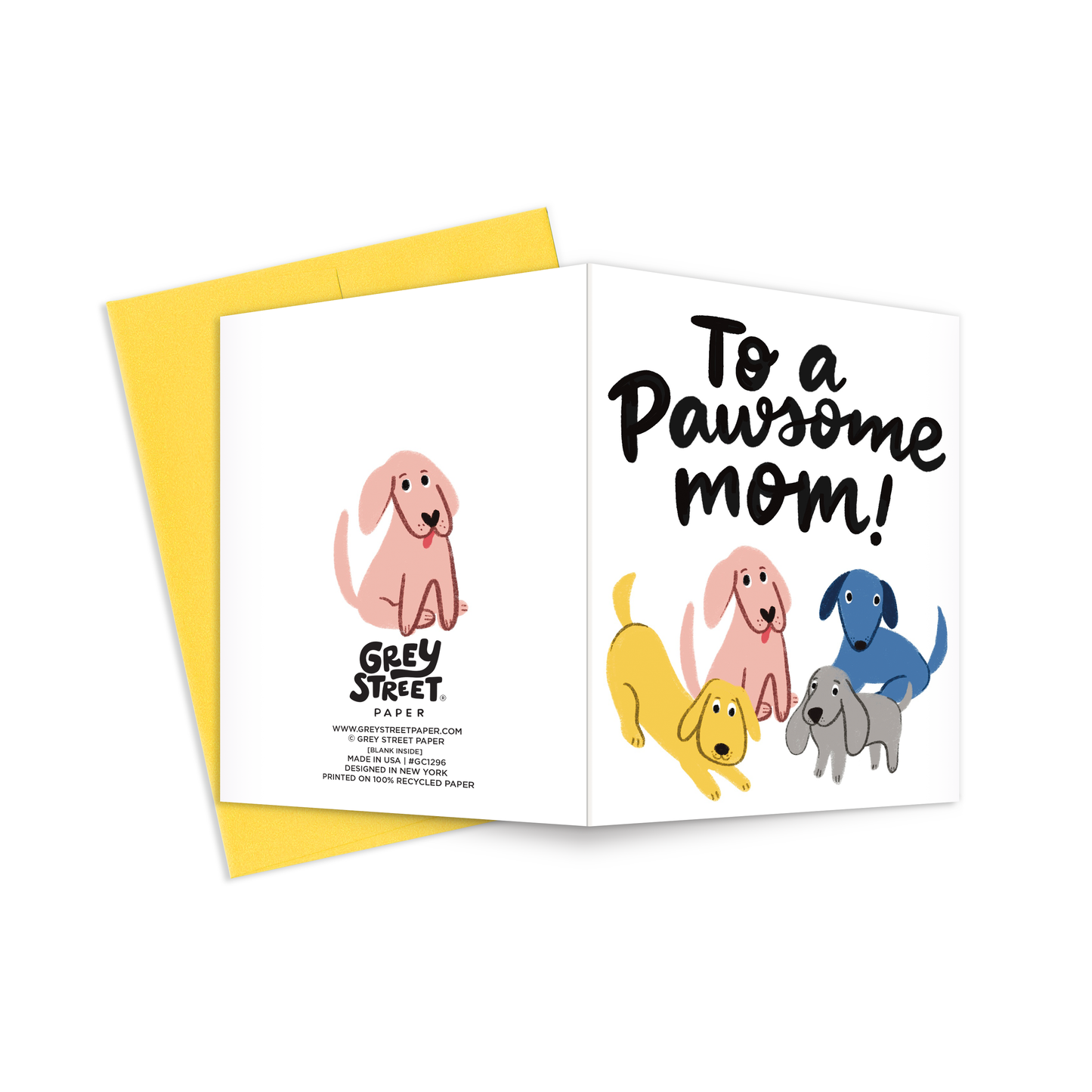 Pawsome Dog Mom Mother's Day Greeting Card