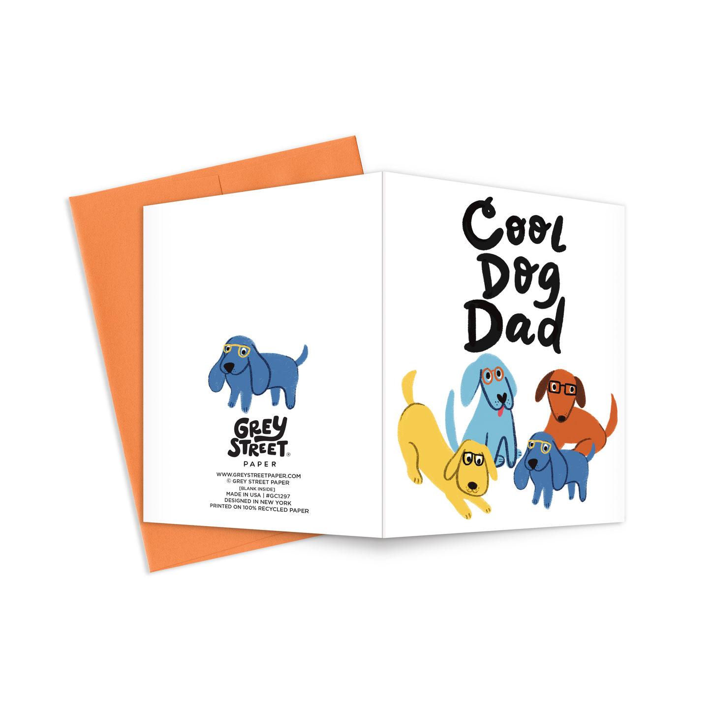 Cool Dog Dad Greeting Card