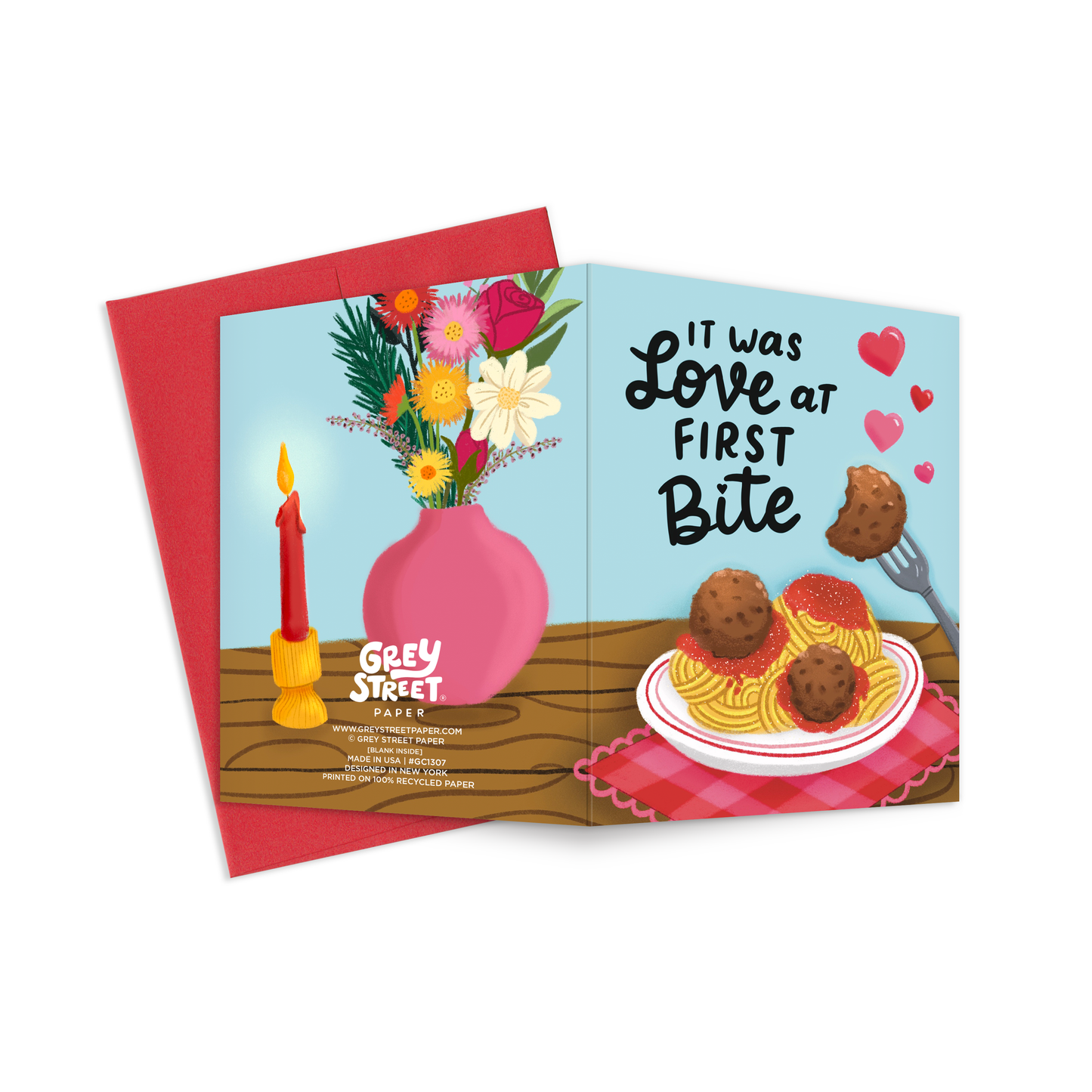 Love At First Bite Meatballs Greeting Card
