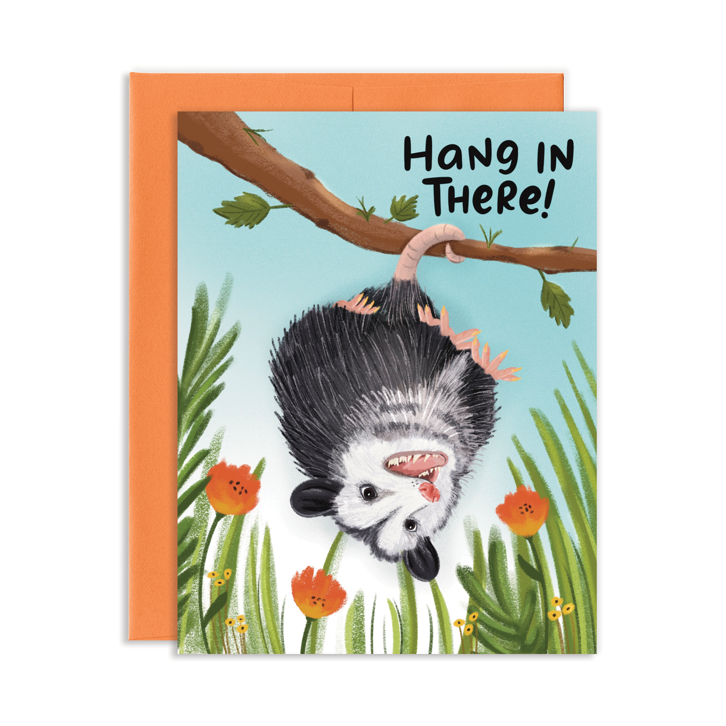 Hang In There Opossum Greeting Card