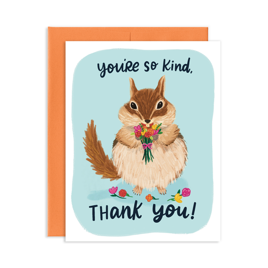 Chipmunk Thank You Greeting Card