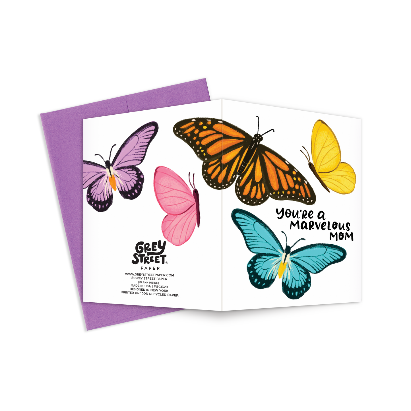 Marvelous Mom Butterfly Mothers Day Greeting Card
