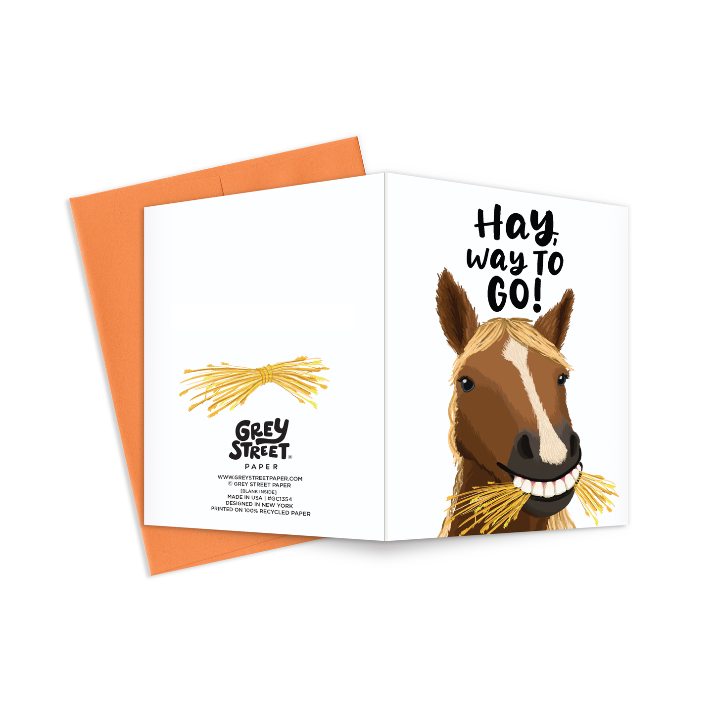Hay Horse Congratulations Greeting Card