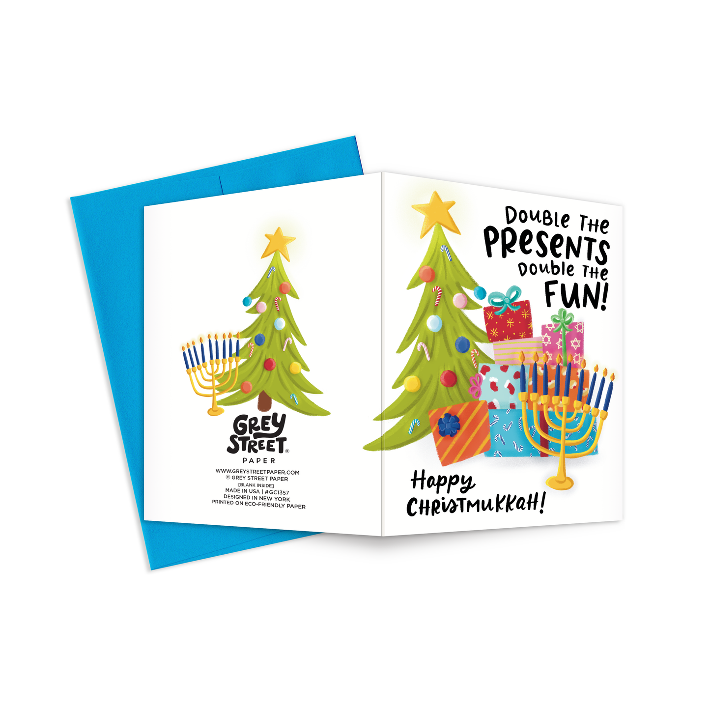 Double Presents Christmukkah Greeting Card
