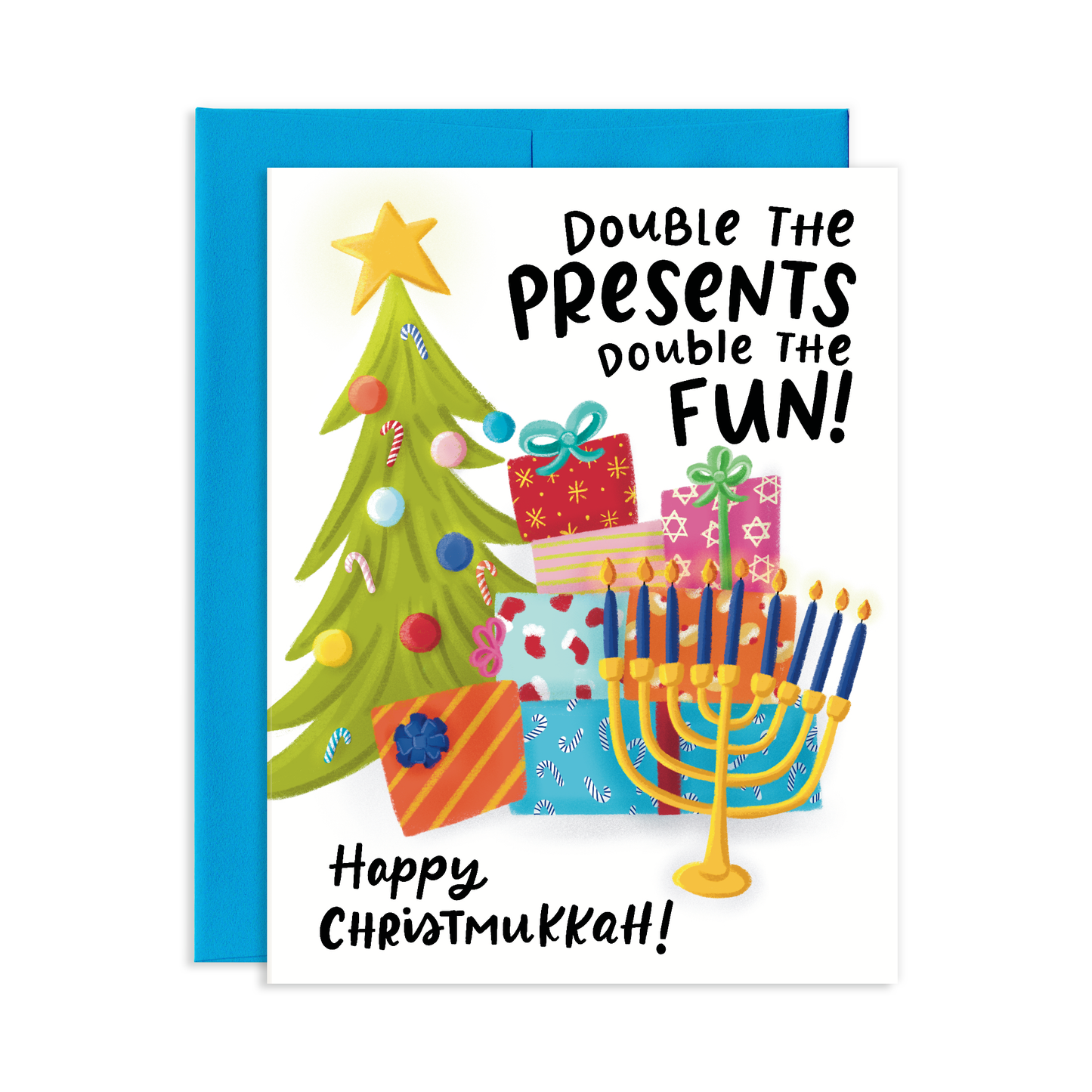 Double Presents Christmukkah Greeting Card