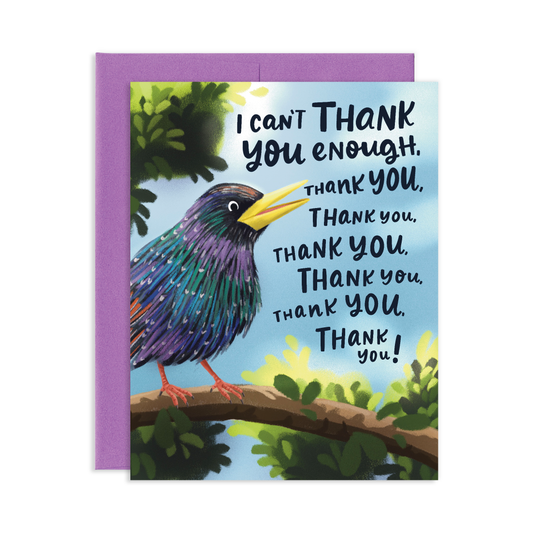 Bird Chirp Thank You Greeting Card