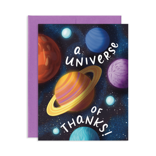 Universe Of Thanks Thank You Greeting Card